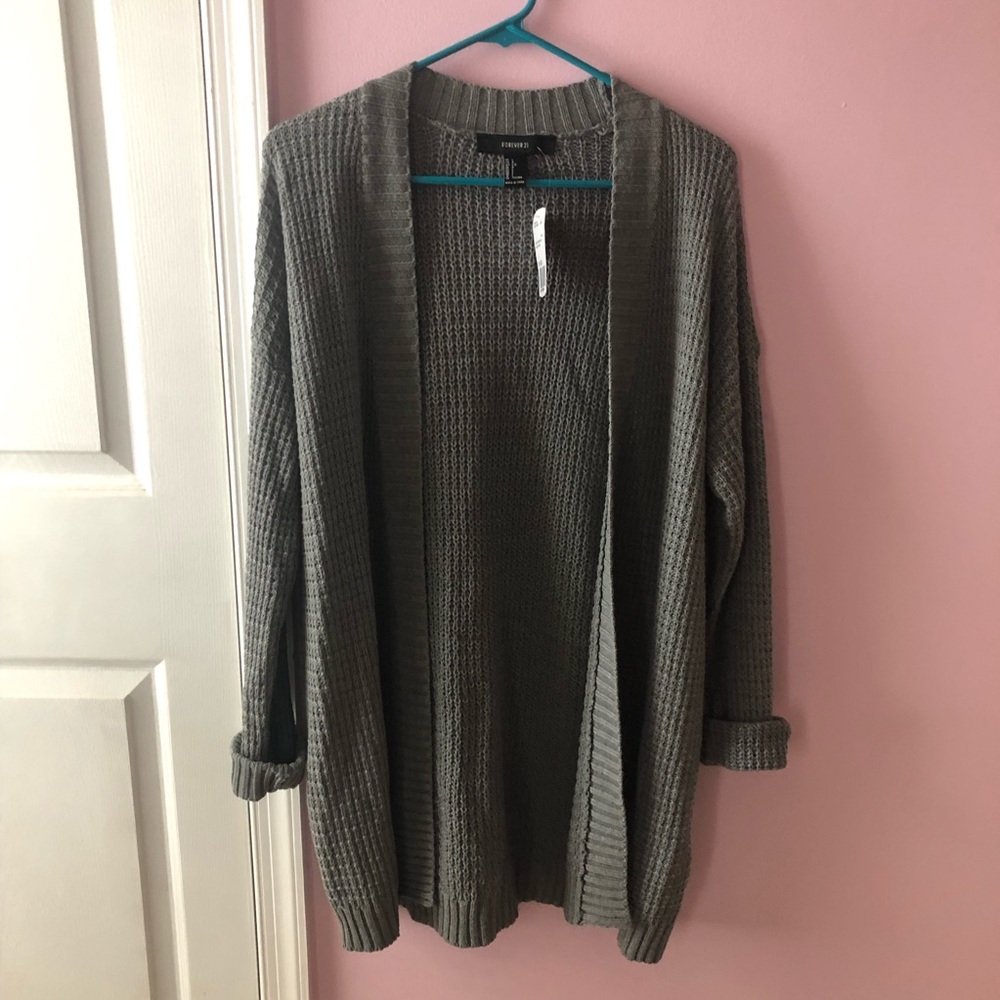 Heather Grey Cardigan